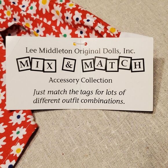 Lee Middleton Reborn Red Daisy Floral Doll Clothes Shirt - Picture 4 of 8